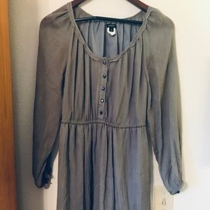 JCrew Grey 100% Silk Dress